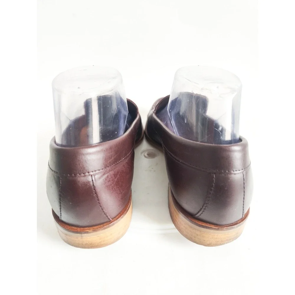 Everlane Loafers Size 9 Leather Burgundy Pointed Toe Made in Italy Minimalist